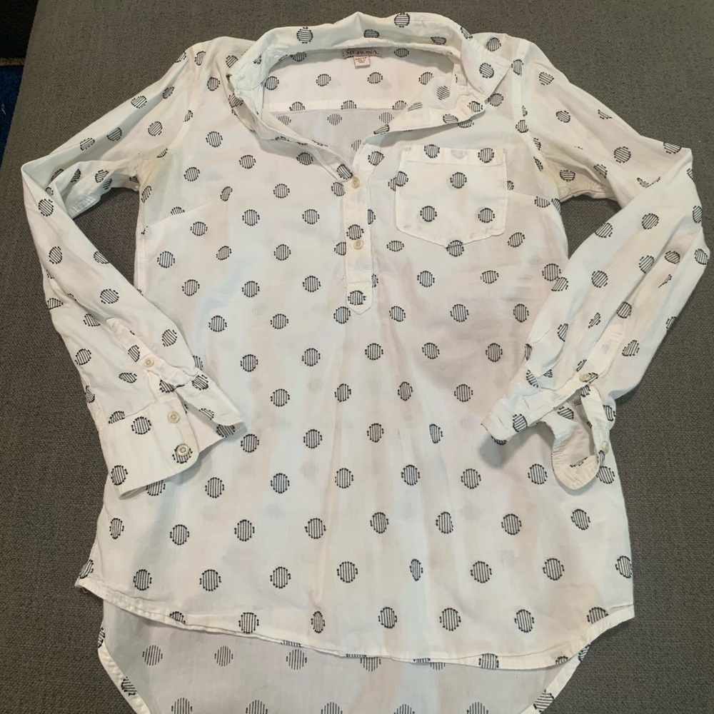 Cute White and Black Tunic in XS by Merona Target, Size XS